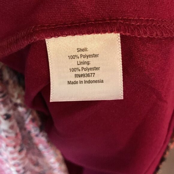 St. John's Bay Tiered Pink Lined Flowy Maxi Dress Size M - Picture 4 of 9